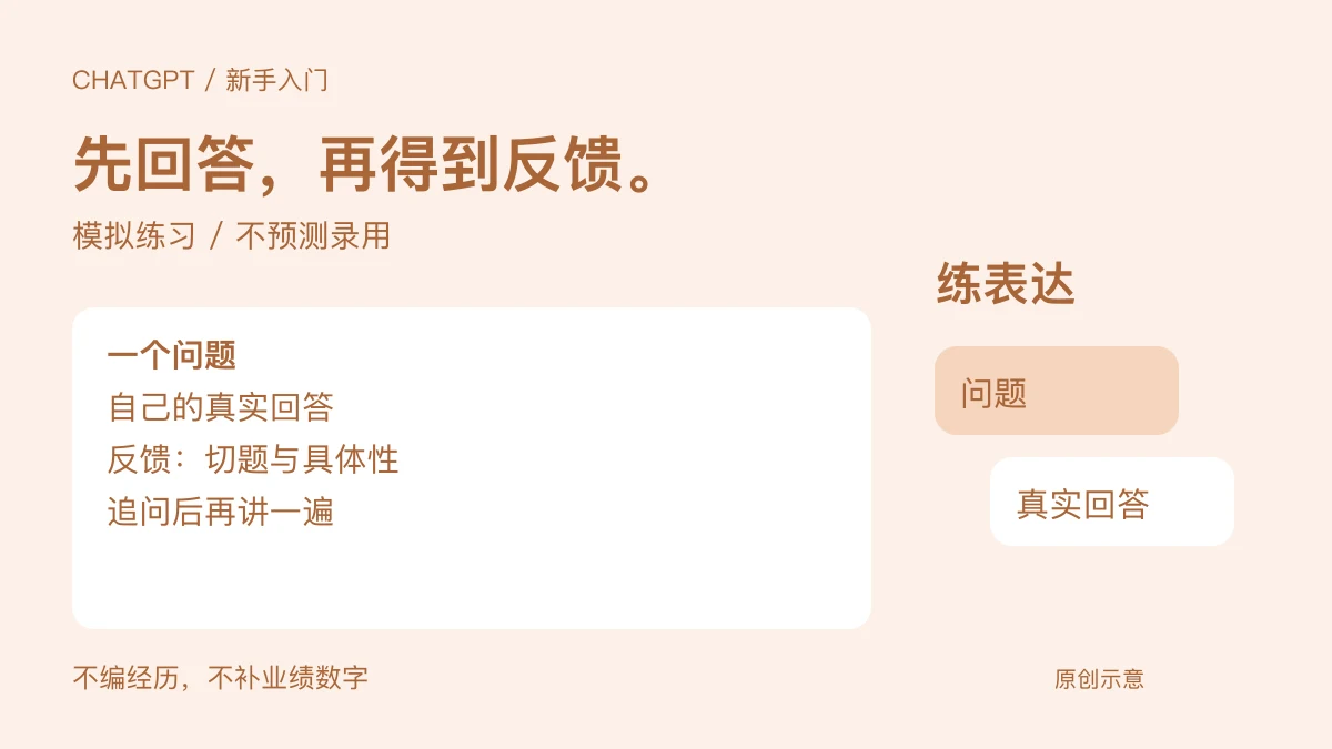 ChatGPT 模拟面试怎么用？一次练一个问题，先答再反馈